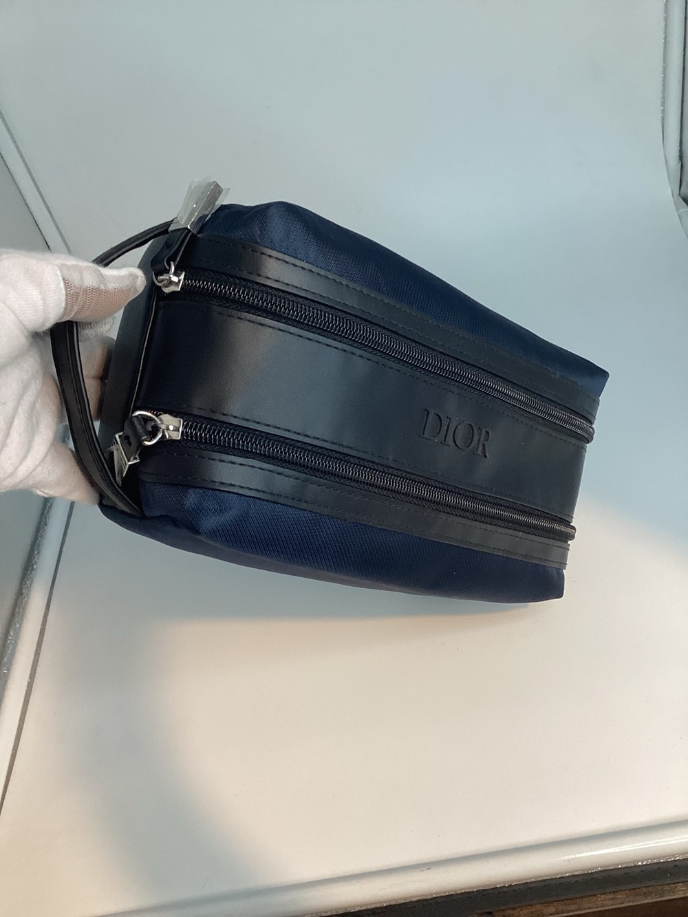 Dior Men’s Navy Blue Nylon Toiletry - Picture 6 of 6